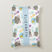 Patroon van katten, schattige katten, kittens, Jou Accent Kussen (Voorkant(Verticaal))