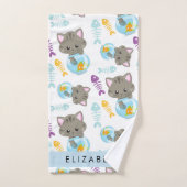 Patroon van katten, schattige katten, kittens, Jou Bad Handdoek (Handdoek)