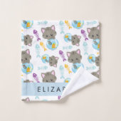 Patroon van katten, schattige katten, kittens, Jou Bad Handdoek (Wasdoekje)