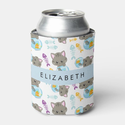 Patroon van katten, schattige katten, kittens, Jou Blikjeskoeler (Blikje Voorkant)