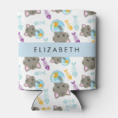 Patroon van katten, schattige katten, kittens, Jou Blikjeskoeler (Achterkant)