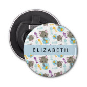 Patroon van katten, schattige katten, kittens, Jou Button Flesopener (Voorkant)