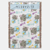 Patroon van katten, schattige katten, kittens, Jou Deken (Voorkant Verticaal)