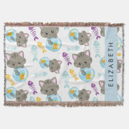 Patroon van katten, schattige katten, kittens, Jou Deken