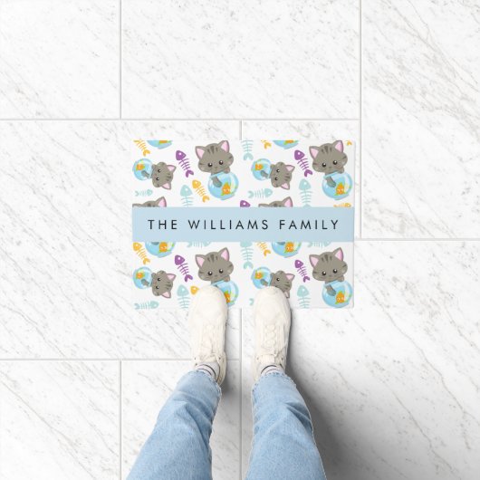 Patroon van katten, schattige katten, kittens, Jou Deurmat (Binnen)