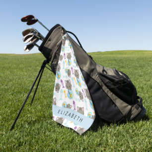 Patroon van katten, schattige katten, kittens, Jou Golfhanddoek