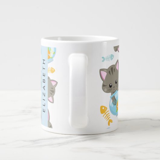 Patroon van katten, schattige katten, kittens, Jou Grote Koffiekop (Achterkant)