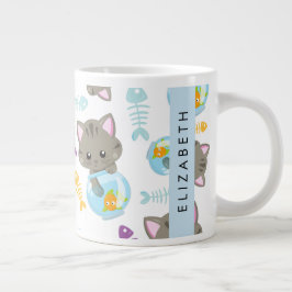 Patroon van katten, schattige katten, kittens, Jou Grote Koffiekop