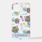 Patroon van katten, schattige katten, kittens, Jou iPhone Hoesje (Achterkant)
