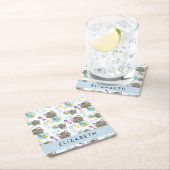 Patroon van katten, schattige katten, kittens, Jou Kartonnen Onderzetters (Insitu)