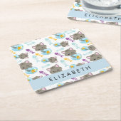 Patroon van katten, schattige katten, kittens, Jou Kartonnen Onderzetters (Schuin)