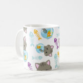 Patroon van katten, schattige katten, kittens, Jou Koffiemok (Voorkant links)