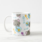 Patroon van katten, schattige katten, kittens, Jou Koffiemok (Links)