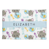 Patroon van katten, schattige katten, kittens, Jou Kussensloop (Achterkant)