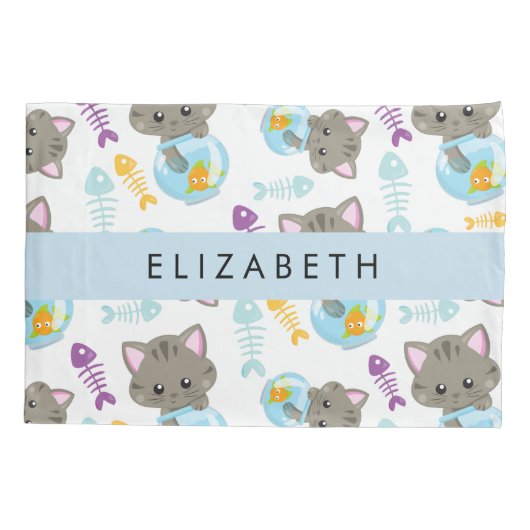 Patroon van katten, schattige katten, kittens, Jou Kussensloop (Achterkant)