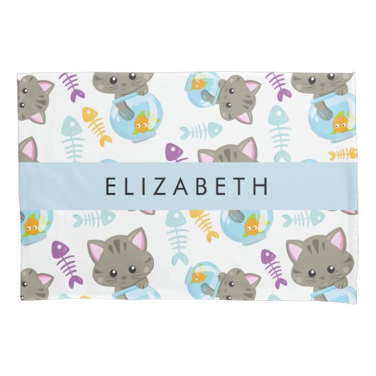 Patroon van katten, schattige katten, kittens, Jou Kussensloop (Voorkant)