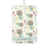 Patroon van katten, schattige katten, kittens, Jou Luchtverfrisser (Achterkant)