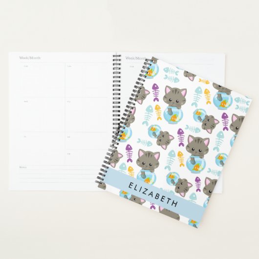 Patroon van katten, schattige katten, kittens, Jou Planner (Display)
