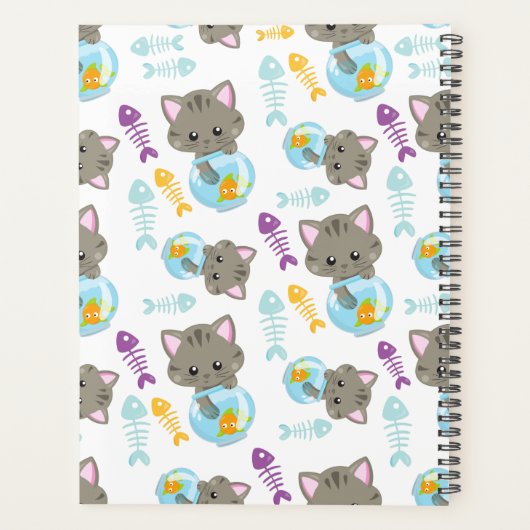 Patroon van katten, schattige katten, kittens, Jou Planner (Achterkant)