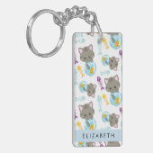 Patroon van katten, schattige katten, kittens, Jou Sleutelhanger (Voorkant Links)