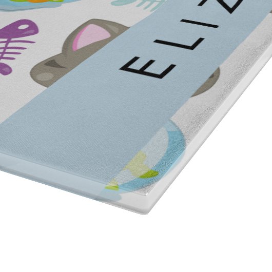 Patroon van katten, schattige katten, kittens, Jou Snijplank (Hoek)