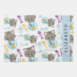 Patroon van katten, schattige katten, kittens, Jou Theedoek