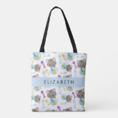 Patroon van katten, schattige katten, kittens, Jou Tote Bag (Achterkant)