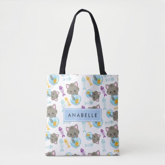 Patroon van katten, schattige katten, kittens, Jou Tote Bag (Voorkant)