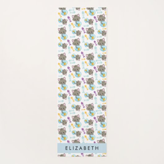 Patroon van katten, schattige katten, kittens, Jou Yogamat (Achterkant)