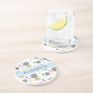 Patroon van katten, schattige katten, kittens, Jou Zandsteen Onderzetter