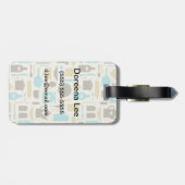 Patroon van keuken gereedschap bagagelabel (Achterkant horizontaal)