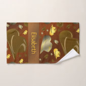 patroon van kleine cowboypetten in tinten van brui bad handdoek (Handdoek)