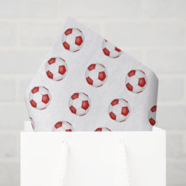 patroon van kleine rode witte voetballen tissuepapier