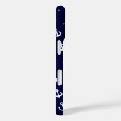 patroon van kleine witte ankers Case-Mate iPhone case (Achterkant / Rechts)