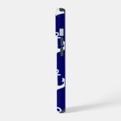 patroon van kleine witte ankers iPhone 15 case (Linkerkant)
