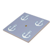 patroon van kleine witte ankers tegeltje (Zijkant)