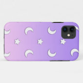 Patroon van Kleine Witte Sterren en Manen Case-Mate iPhone Case (Achterkant (horizontaal))