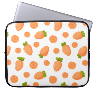 Patroon van kleine worteltjes en plakjes laptop sleeve