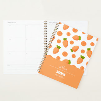 Patroon van kleine worteltjes en plakjes planner