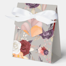 Patroon van kleurrijke bloemen waaronder rozen  bedankdoosjes