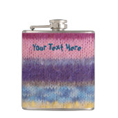  patroon van kleurrijke gebreide strepen plezier heupfles (Voorkant)