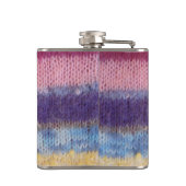  patroon van kleurrijke gebreide strepen plezier heupfles (Achterkant)