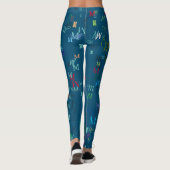 Patroon van kleurrijke initialen gepersonaliseerd leggings (Achterkant)