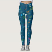 Patroon van kleurrijke initialen gepersonaliseerd leggings (Voorkant)