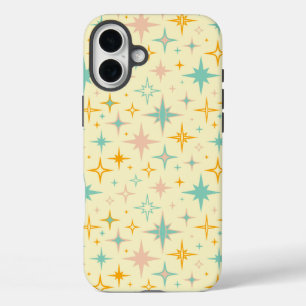 Patroon van kleurrijke retro sterren iPhone 16 plus hoesje