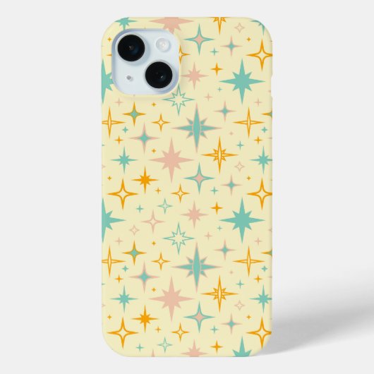 Patroon van kleurrijke retro sterren Case-Mate iPhone case (Achterkant)