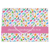 patroon van kleurrijke silhouetten van katten groot cadeauzakje (Voorkant)