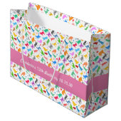patroon van kleurrijke silhouetten van katten groot cadeauzakje (Voorkant Gekanteld)