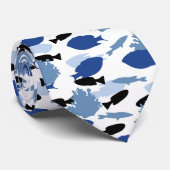 patroon van koelgevlekte strandvis stropdas (Opgerold)
