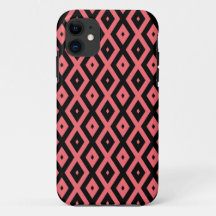 patroon van koraal en zwarte diamant